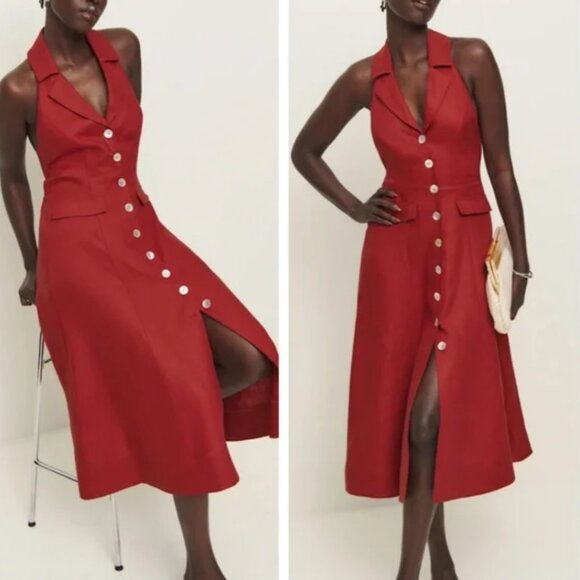 Reformation Red Midi Dress - Picture 1 of 10